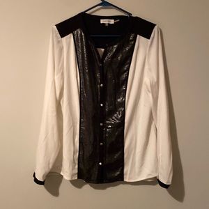 Calvin Klein Womens dress top large. Never worn